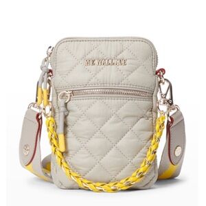 MZ Wallace Micro Crosby Quilted Crossbody Bag - Atmosphere/Sunflower
